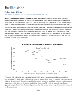 Presidential Job Approval vs. Midterm House Result