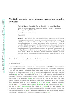 Multiple predator based capture process on complex networks