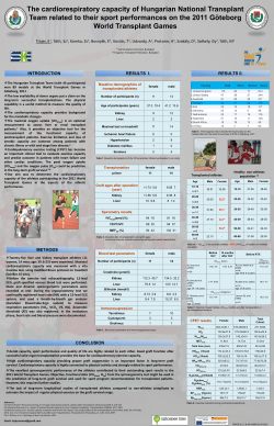 The cardiorespiratory capacity of the Hungarian National Transplant