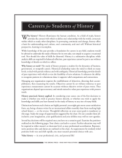 Careers for Students of History