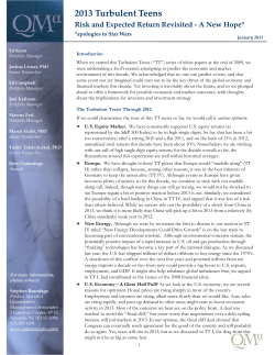 2013 Turbulent Teens Risk and Expected Return Revisited