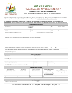 Campership Form - East Ohio Conference