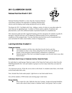 National Nutrition Month&reg; Classroom Guide