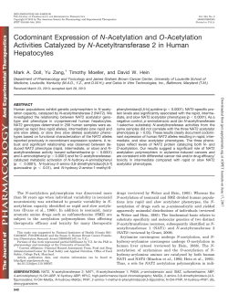 Codominant Expression of N-Acetylation and O