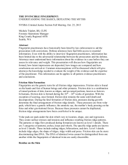 The Invincible Fingerprint - Michele Triplett`s Fingerprint Information
