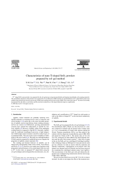 Characteristics of nano Ti-doped SnO2 powders prepared by sol