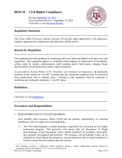 08.01.01 - Civil Rights Compliance
