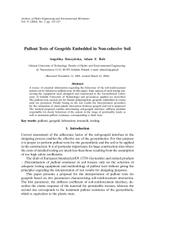 Pullout Tests of Geogrids Embedded in Non