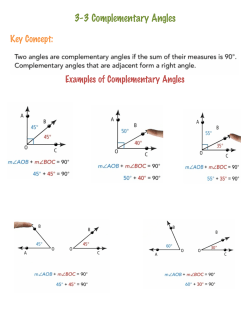 3-3 Complementary Angles
