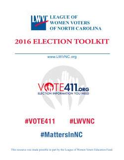 lwvnc 2016 election toolkit