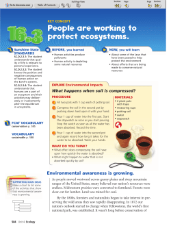 People are working to protect ecosystems.