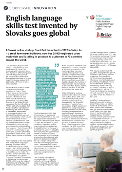 English language skills test invented by Slovaks goes global