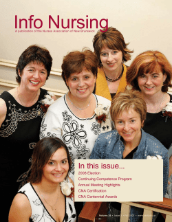 Info Nursing - Nurses Association of New Brunswick