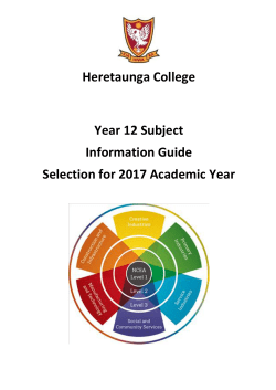 2017 Course Booklet Year 12