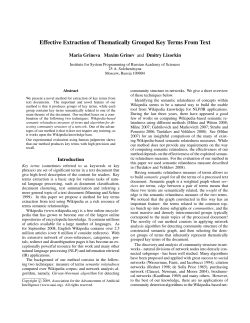 Effective Extraction of Thematically Grouped Key Terms From Text