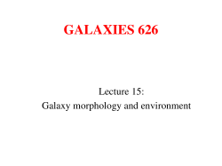 Lecture 15, Morphologies and environments of local galaxies