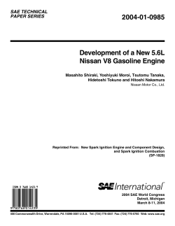 Development of a New 5.6 L Nissan V8 Gasoline Engine