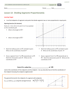 Lesson 12: Dividing Segments Proportionately