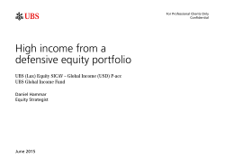 High income from a defensive equity portfolio