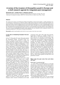 A review of the invasion of Drosophila suzukii in Europe and a draft