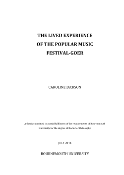 the lived experience of the popular music festival-goer