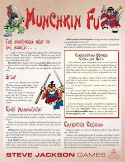 Munchkin Fu Rules
