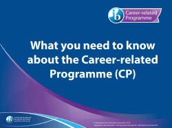 Career-related Programme - International Baccalaureate