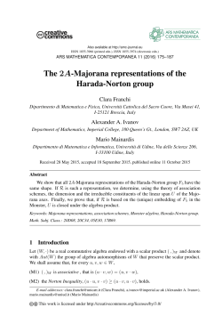 The 2A-Majorana representations of the Harada