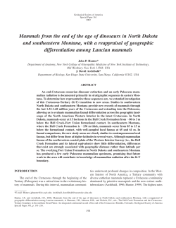 Mammals from the end of the age of dinosaurs in North Dakota and