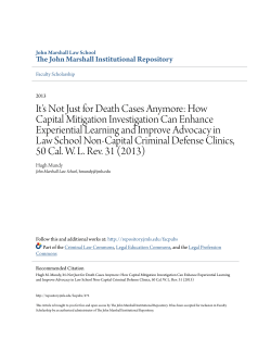 It`s Not Just for Death Cases Anymore: How Capital Mitigation
