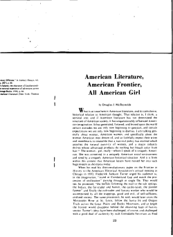 American Literature, American Frontier, All American Girl
