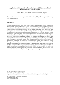 Application of Geographic Information System (GIS) towards Flood