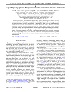 Negotiating energy dynamics through embodied action in a
