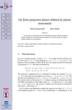 On finite projective planes defined by planar monomials