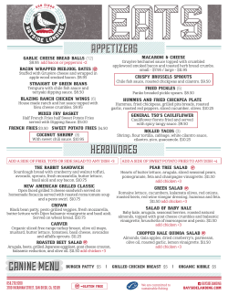 APPETIZERS HERBIVORES