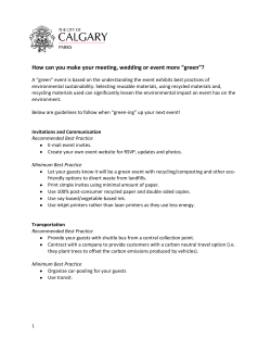 Green Event Guidelines