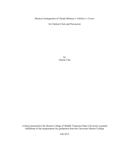 Musical Arrangement of Claude Debussy`s Children`s Corner for