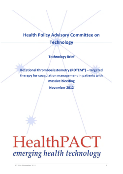 Rotational thromboelastometry (ROTEM&reg;)