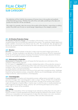 film craft - Cannes Lions