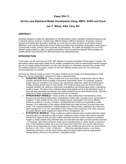 Model Visualization Using JMP&reg;, SAS&reg;, and Excel