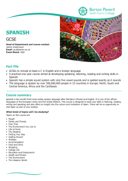 spanish - Barton Peveril