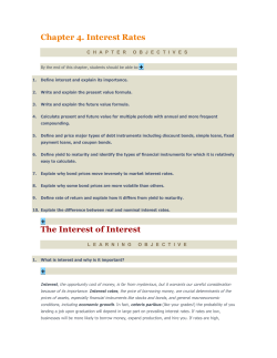 Chapter 4. Interest Rates The Interest of Interest