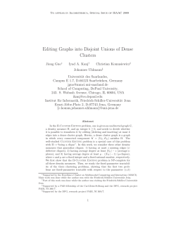 Editing Graphs into Disjoint Unions of Dense Clusters - akt.tu