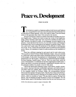 Peace vs. Development - democracy Journal Archive (1981