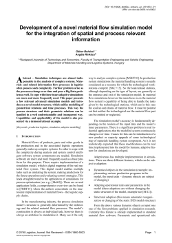 Development of a novel material flow simulation model for the
