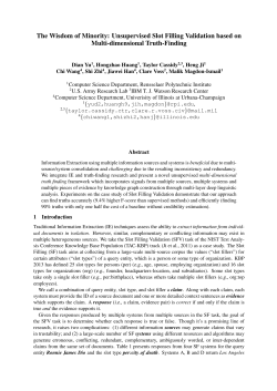 The Wisdom of Minority: Unsupervised Slot Filling Validation based