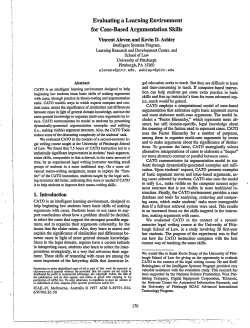 Evaluating a Learning Environment for Case-Based