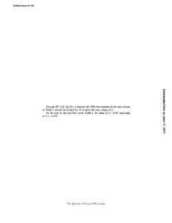 The Journal of General Physiology on December 12, 2016