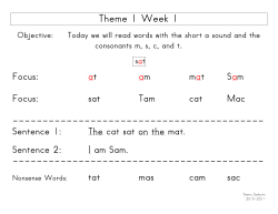 First Grade HM Phonics DI Lessons
