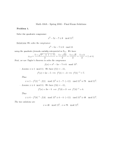 Solutions - UCSD Math